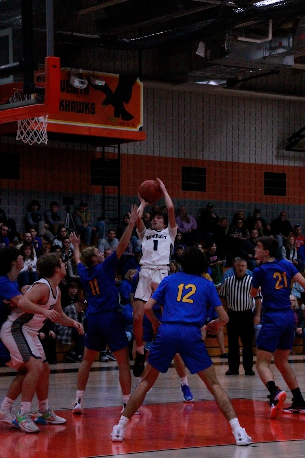 Senior Ruben Moreno shoots a floater during the PeCo Tournament semifinal against Greenwood.