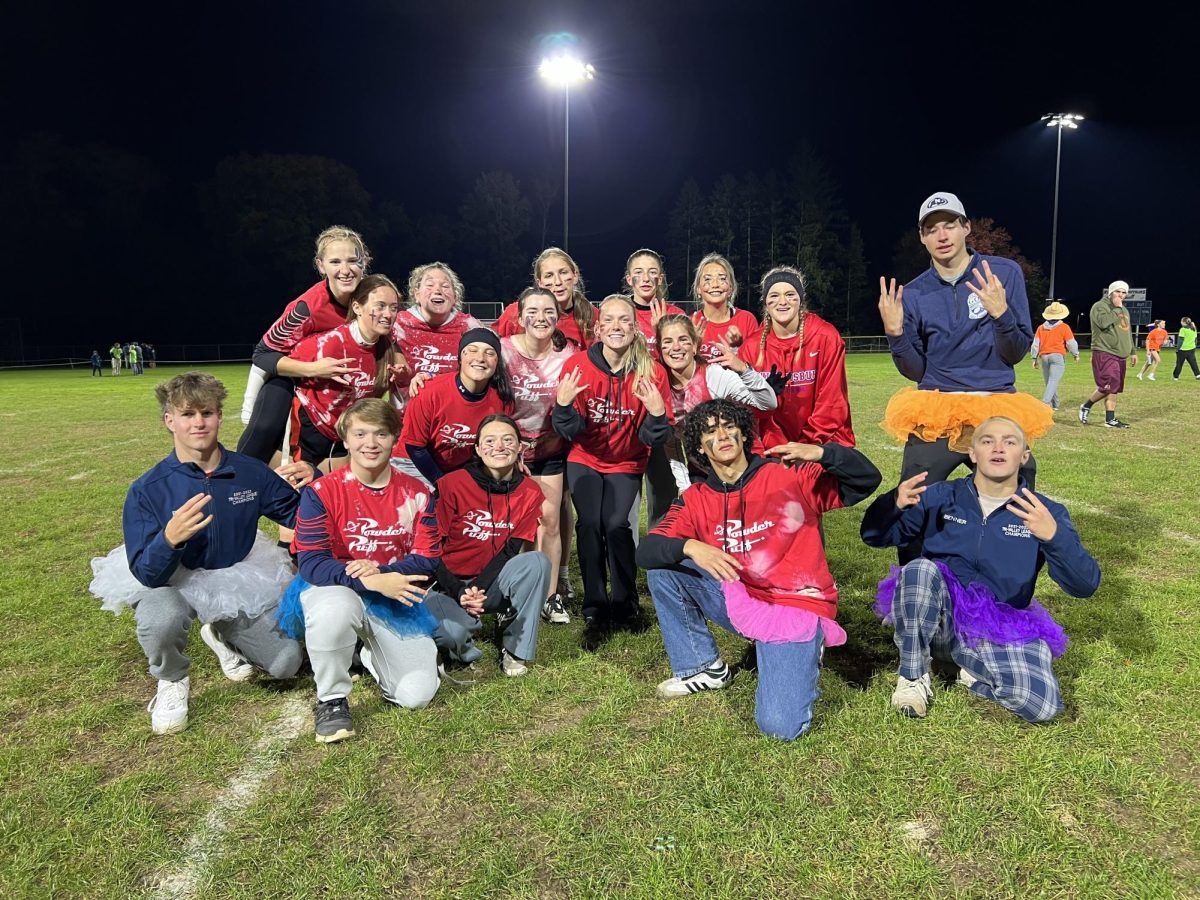 The winning senior powderpuff team