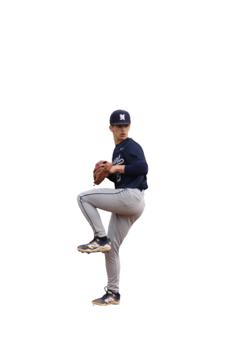 Sophomore pitcher Jameson Peters caught right before the pitch during the Perry County Tournament game against West Perry.