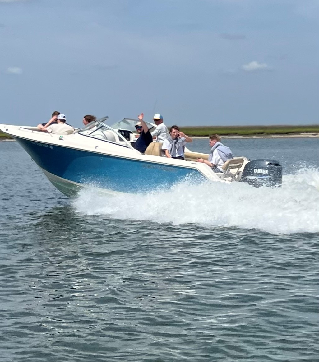 Seniors taking a trip on a boat