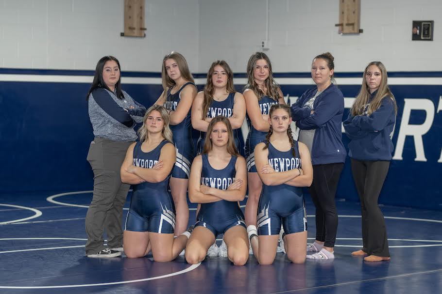 The 2024-2025 inaugural girls' wrestling team.