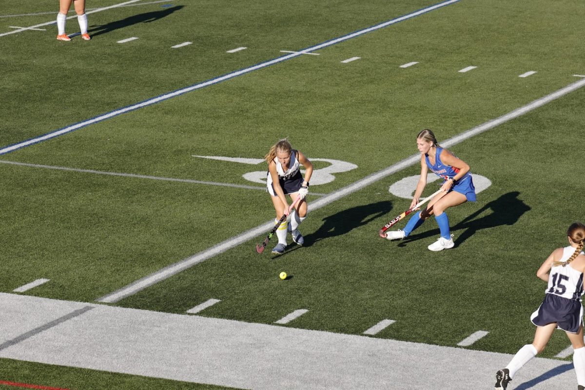Junior Callyn Maxey drives the ball up the side of the field during the JV matchup at Selinsgrove Area